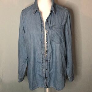 Vanilla Star Women’s Button Down Jean Top Size M